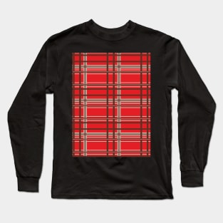 Buffalo,Checkered,Red Plaid Long Sleeve T-Shirt